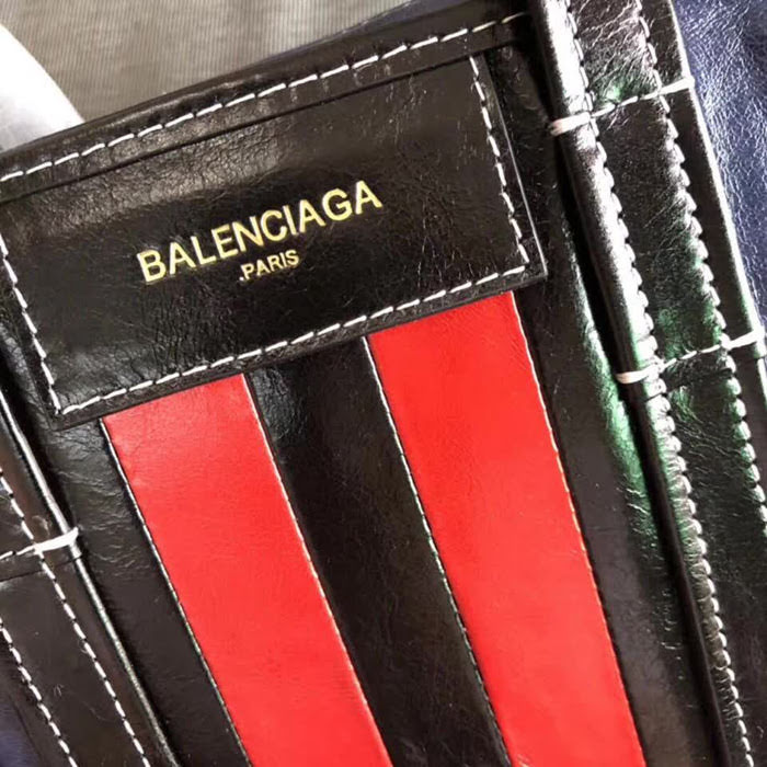 BALENCIAG巴黎世家 BALENCIAGA Bazar Shopper手袋22cm 條紋手提袋  BL1490